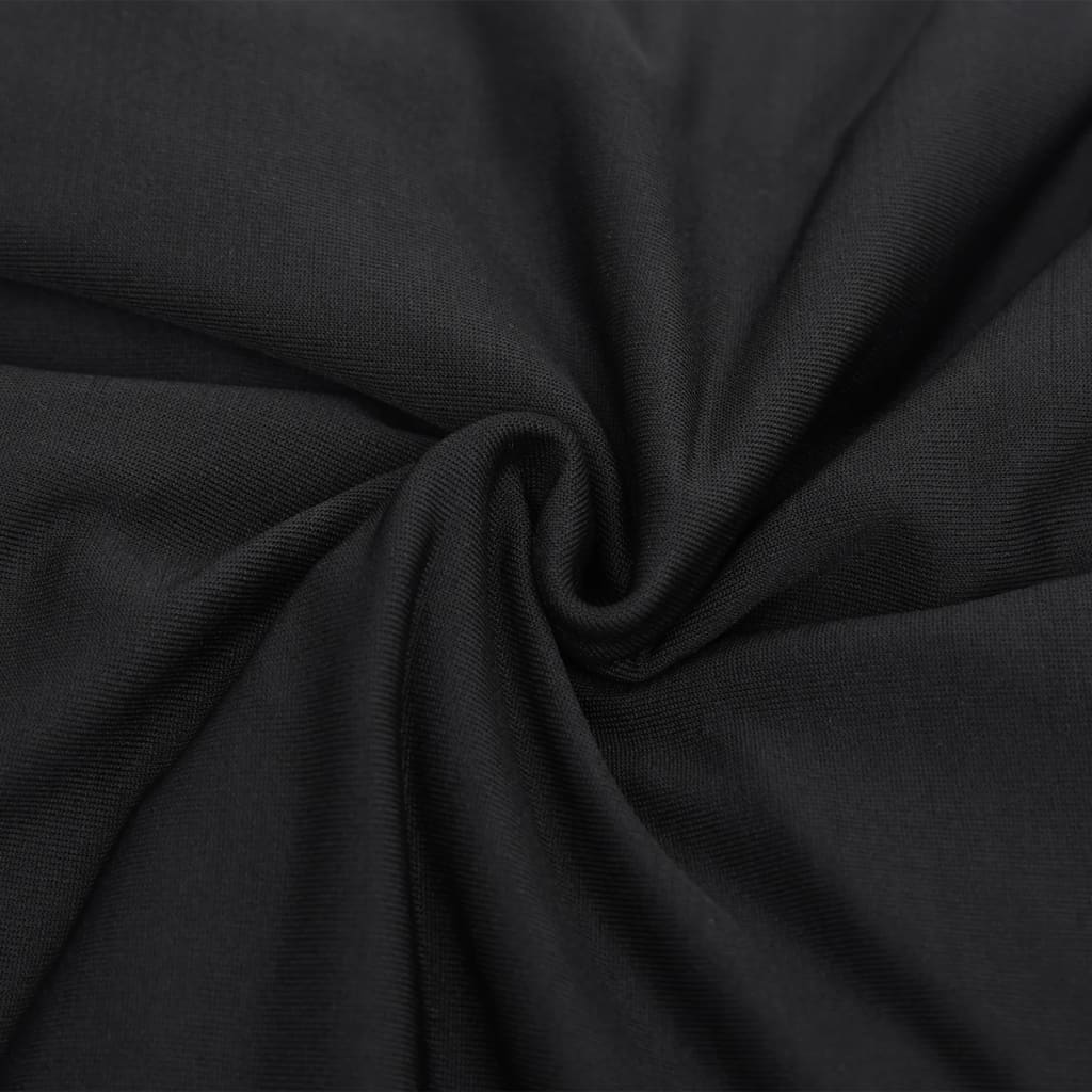 Stretch Sofahusse 4-Sitzer Schwarz Polyester-Jersey