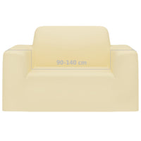 Thumbnail for Stretch-Sofahusse Creme Polyester-Jersey