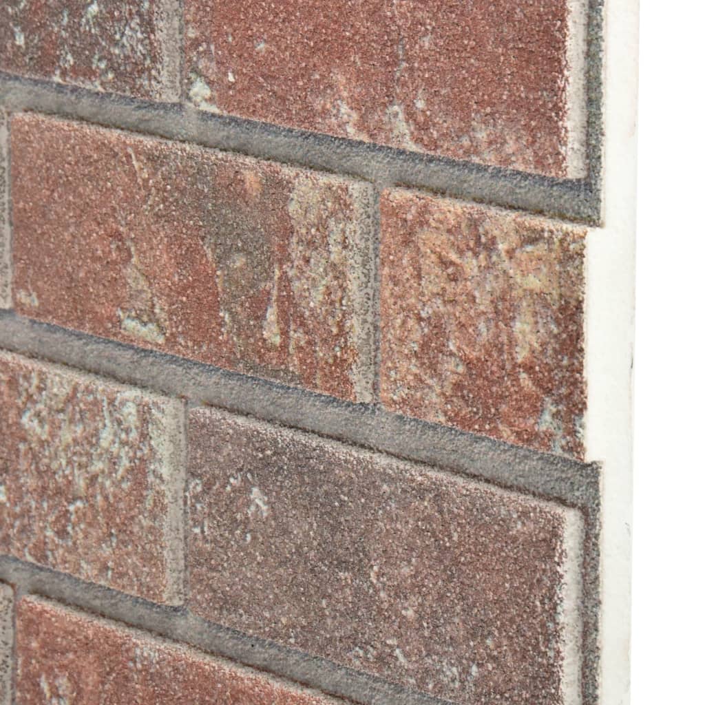 3D-Wandpaneele 10 Stk. Dunkelbraun & Grau Backstein-Optik EPS