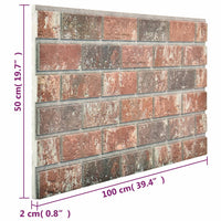 Thumbnail for 3D-Wandpaneele 10 Stk. Dunkelbraun & Grau Backstein-Optik EPS