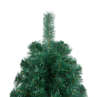 Thumbnail for Künstlicher Halb-Weihnachtsbaum mit LED & Ständer Grün 210 cm PVC