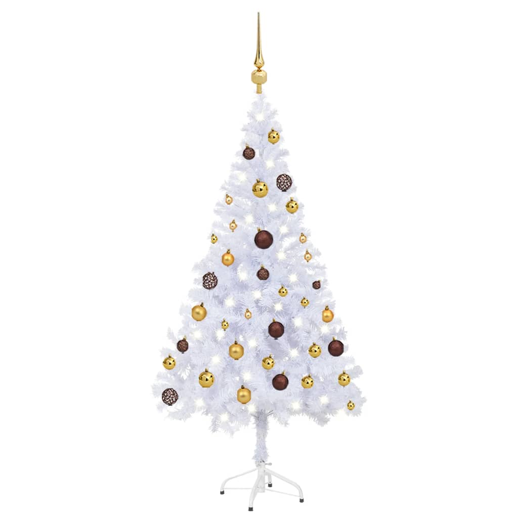 Künstlicher Weihnachtsbaum mit LEDs & Schmuck 120 cm 230 Zweige