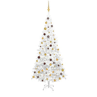 Thumbnail for Künstlicher Weihnachtsbaum mit LEDs & Schmuck L 240 cm Weiß