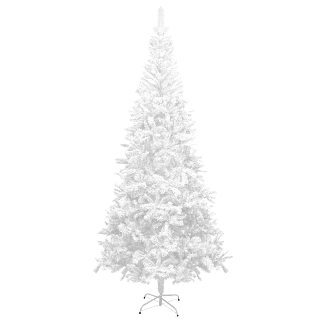 Künstlicher Weihnachtsbaum mit LEDs & Schmuck L 240 cm Weiß