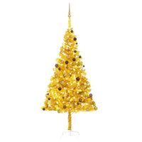 Thumbnail for Künstlicher Weihnachtsbaum mit LEDs & Kugeln Golden 240cm PET
