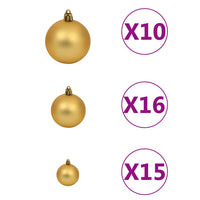 Thumbnail for Künstlicher Weihnachtsbaum mit LEDs & Kugeln Silbern 210cm PET