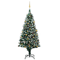 Thumbnail for Künstlicher Weihnachtsbaum mit LEDs Kugeln & Zapfen 240 cm
