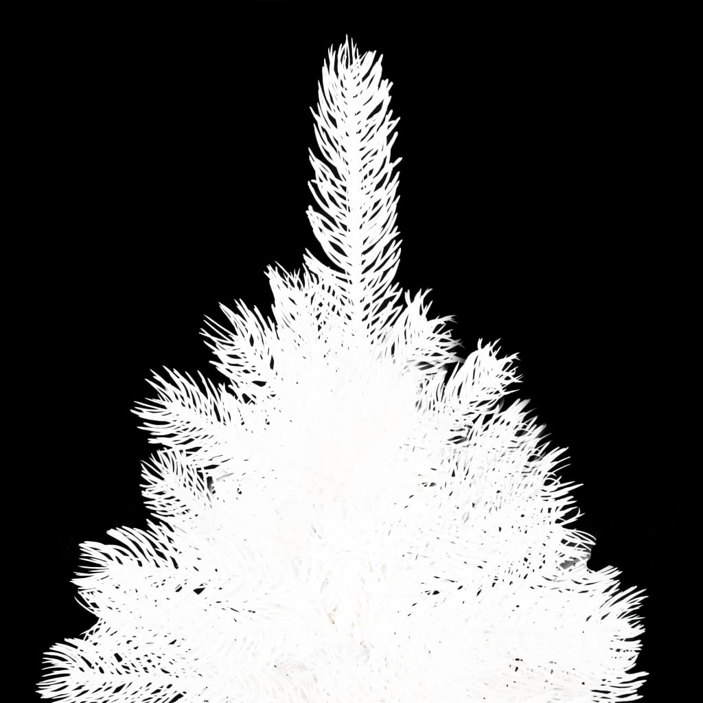 Künstlicher Weihnachtsbaum mit LEDs & Kugeln Weiß 240 cm