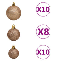 Thumbnail for Künstlicher Weihnachtsbaum mit LEDs & Kugeln Rosa 240cm PVC