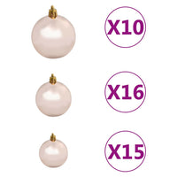 Thumbnail for Künstlicher Weihnachtsbaum mit LEDs & Kugeln Rosa 240cm PVC