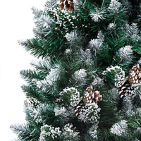 Thumbnail for Künstlicher Weihnachtsbaum mit LEDs Kugeln Zapfen 210 cm