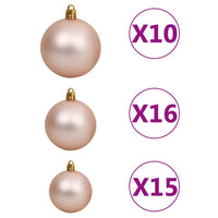 Thumbnail for Künstlicher Weihnachtsbaum mit LEDs & Kugeln Grün 210cm PVC