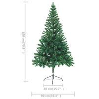 Thumbnail for Künstlicher Weihnachtsbaum mit LEDs & Kugeln 180 cm 564 Zweige