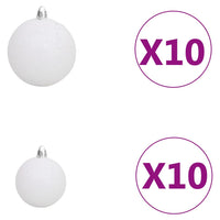 Thumbnail for Künstlicher Weihnachtsbaum mit LEDs & Kugeln Schwarz 240cm PVC