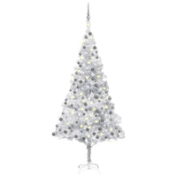 Thumbnail for Künstlicher Weihnachtsbaum mit LEDs & Kugeln Silbern 210cm PET