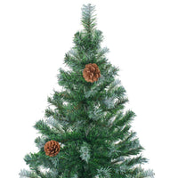 Thumbnail for Weihnachtsbaum Gefrostet mit LEDs Kugeln Zapfen Set 150 cm