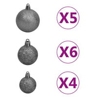 Thumbnail for Künstlicher Weihnachtsbaum mit LEDs & Kugeln 120 cm Grün