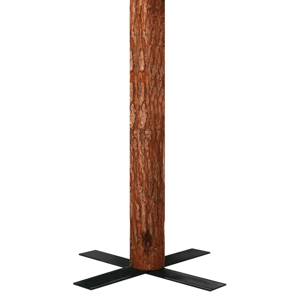Weihnachtsbaum Schmal mit LEDs & Echtholz & Zapfen Grün 210 cm
