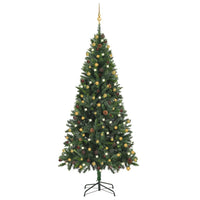 Thumbnail for Künstlicher Weihnachtsbaum mit LEDs & Kugeln Grün 210 cm