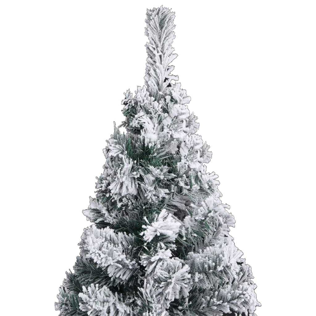 Künstlicher Weihnachtsbaum Schlank mit LEDs & Kugeln Grün 150cm