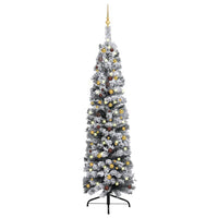 Thumbnail for Künstlicher Weihnachtsbaum Schlank mit LEDs & Kugeln Grün 240cm