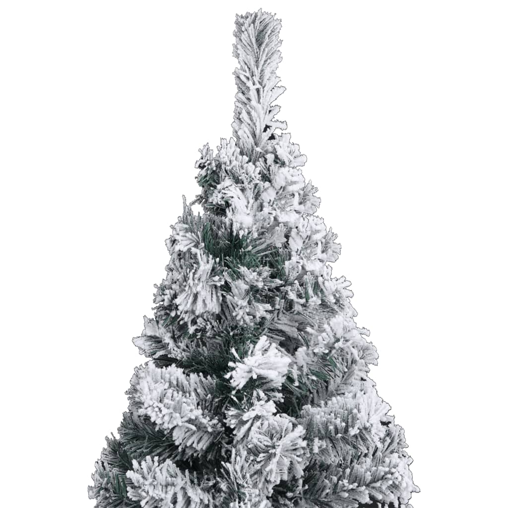 Künstlicher Weihnachtsbaum Schlank mit LEDs & Kugeln Grün 240cm