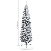 Thumbnail for Künstlicher Weihnachtsbaum Schlank mit LEDs & Kugeln Grün 240cm