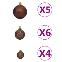 Thumbnail for Weihnachtsbaum Schlank mit LEDs & Kugeln Grün 180 cm