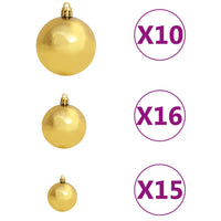 Thumbnail for Künstlicher Weihnachtsbaum mit LEDs & Kugeln Grün 240 cm PVC