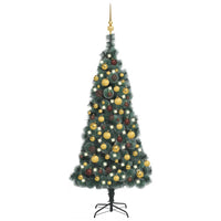 Thumbnail for Künstlicher Weihnachtsbaum LEDs & Kugeln Grün 120 cm PVC & PE
