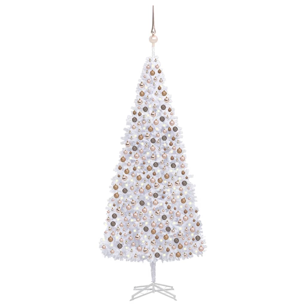 Künstlicher Weihnachtsbaum mit LEDs & Kugeln 500 cm Weiß