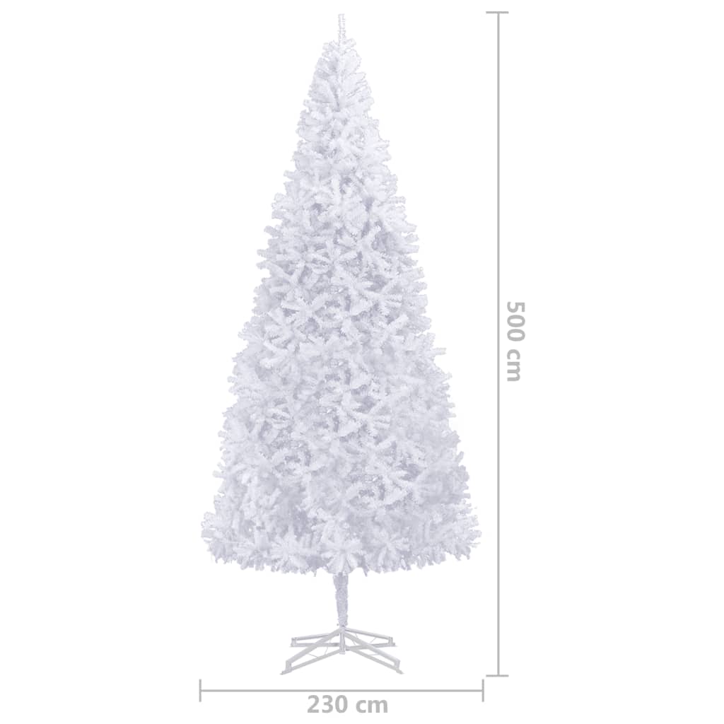 Künstlicher Weihnachtsbaum mit LEDs & Kugeln 500 cm Weiß