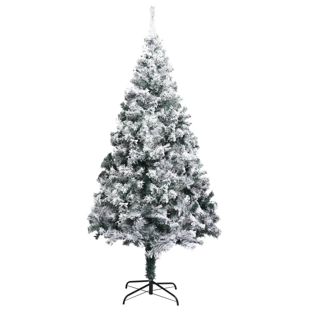 Künstlicher Weihnachtsbaum LEDs & Kugeln Beschneit Grün 400 cm