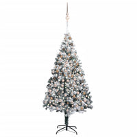 Thumbnail for Künstlicher Weihnachtsbaum mit LEDs & Kugeln Grün 240 cm PVC