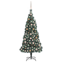 Thumbnail for Künstlicher Weihnachtsbaum LEDs & Kugeln Grün 150 cm PVC & PE