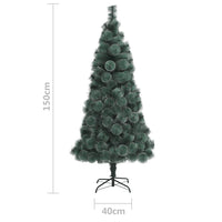 Thumbnail for Künstlicher Weihnachtsbaum LEDs & Kugeln Grün 150 cm PVC & PE