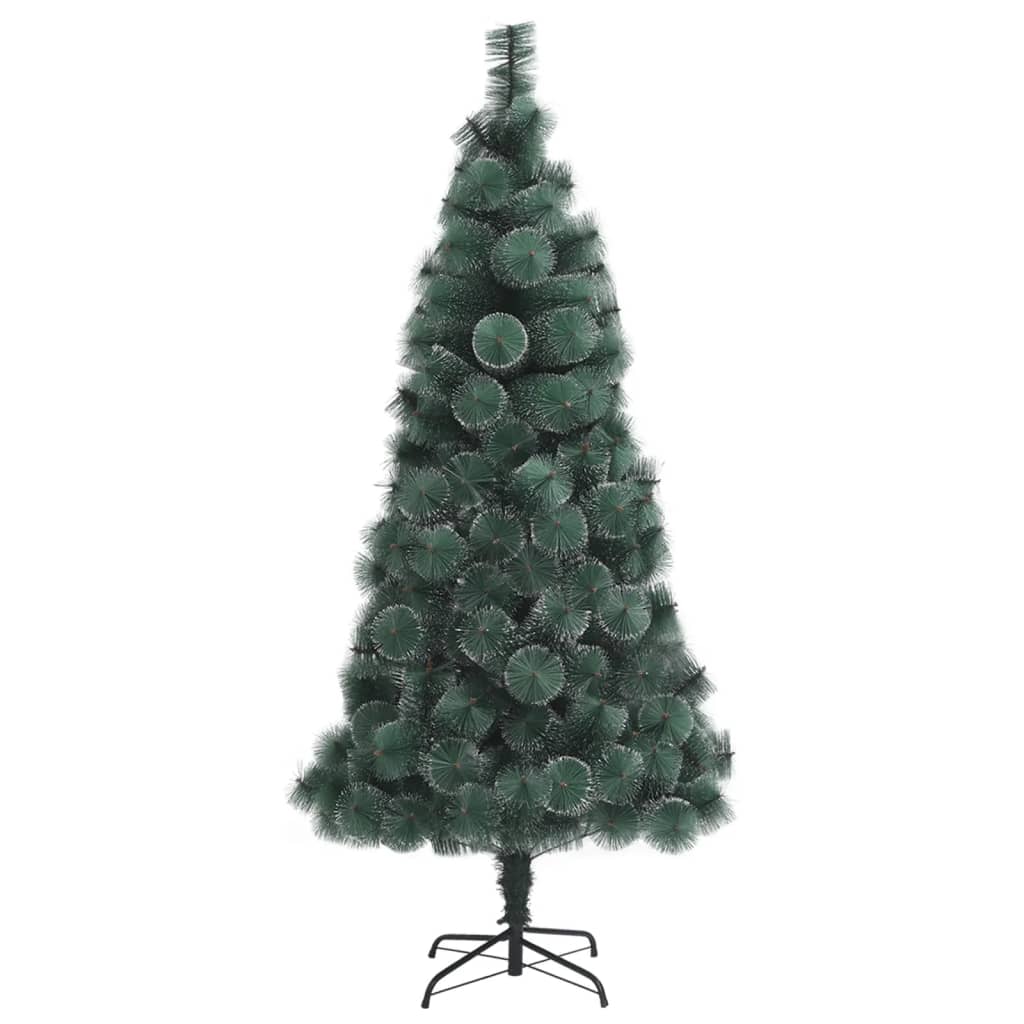 Künstlicher Weihnachtsbaum LEDs & Kugeln Grün 150 cm PVC & PE