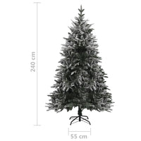 Thumbnail for Künstlicher Weihnachtsbaum LEDs & Kugeln Beschneit 240cm PVC PE