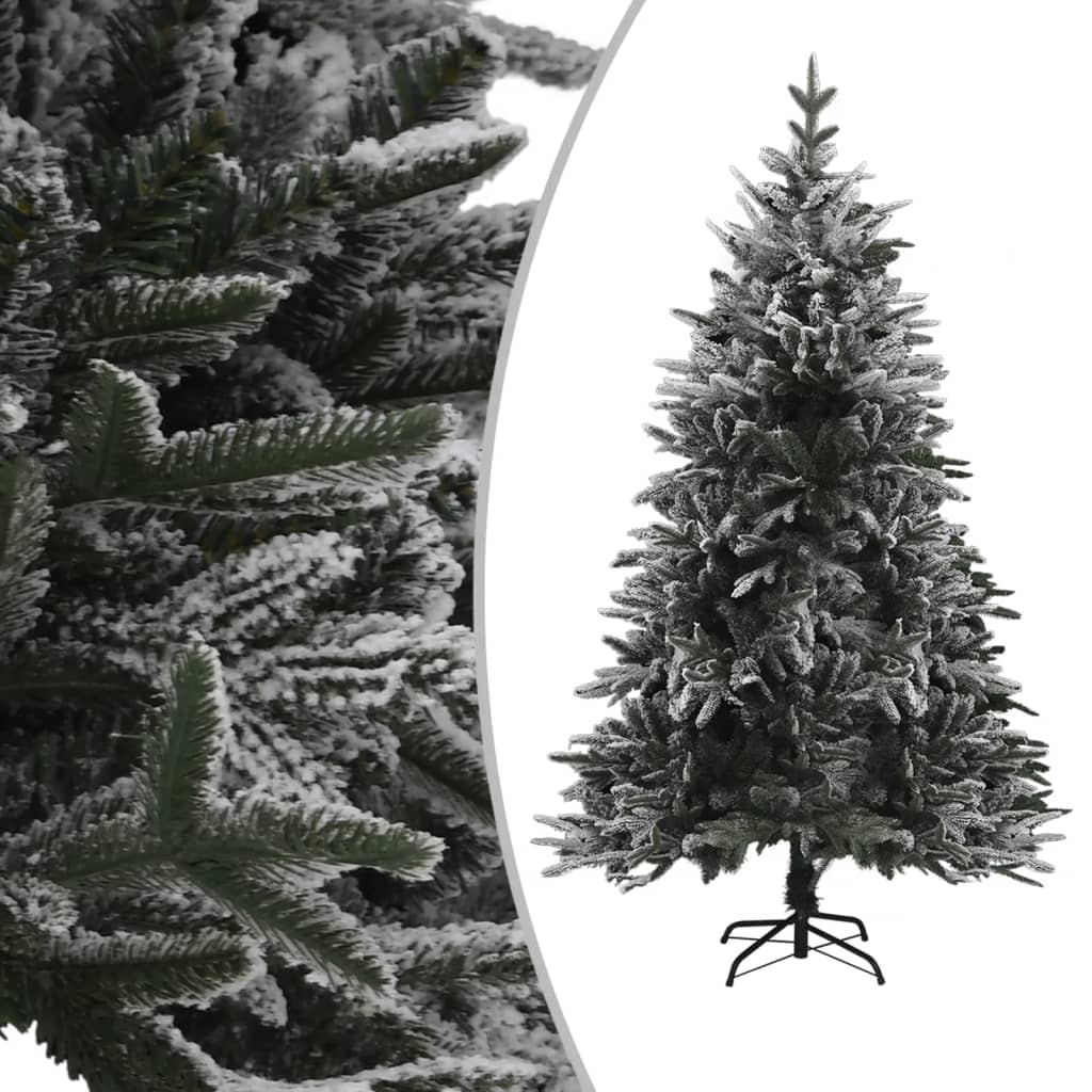 Künstlicher Weihnachtsbaum LEDs & Kugeln Beschneit 240cm PVC PE