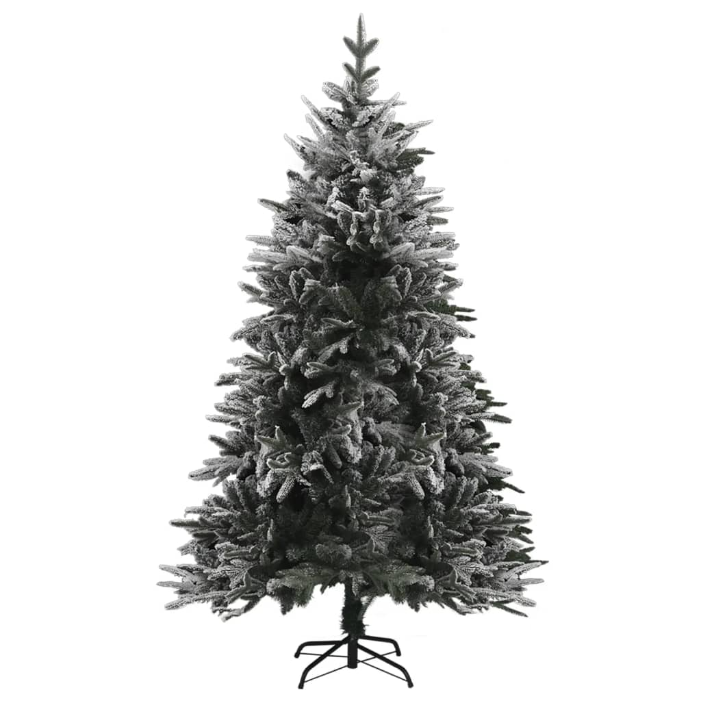 Künstlicher Weihnachtsbaum LEDs & Kugeln Beschneit 240cm PVC PE