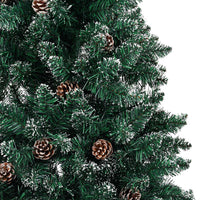 Thumbnail for Weihnachtsbaum Schlank mit LEDs & Kugeln Grün 210 cm