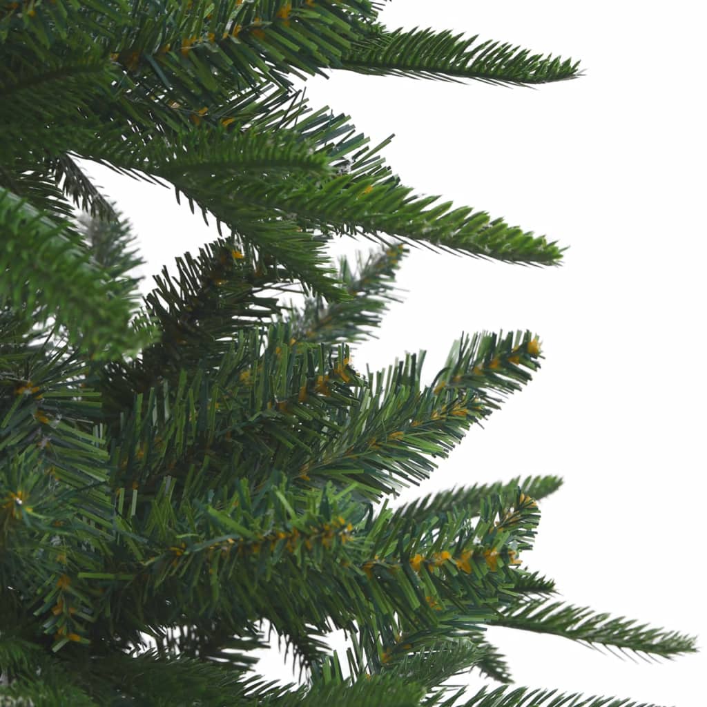 Künstlicher Weihnachtsbaum LEDs & Kugeln Grün 180 cm PVC & PE