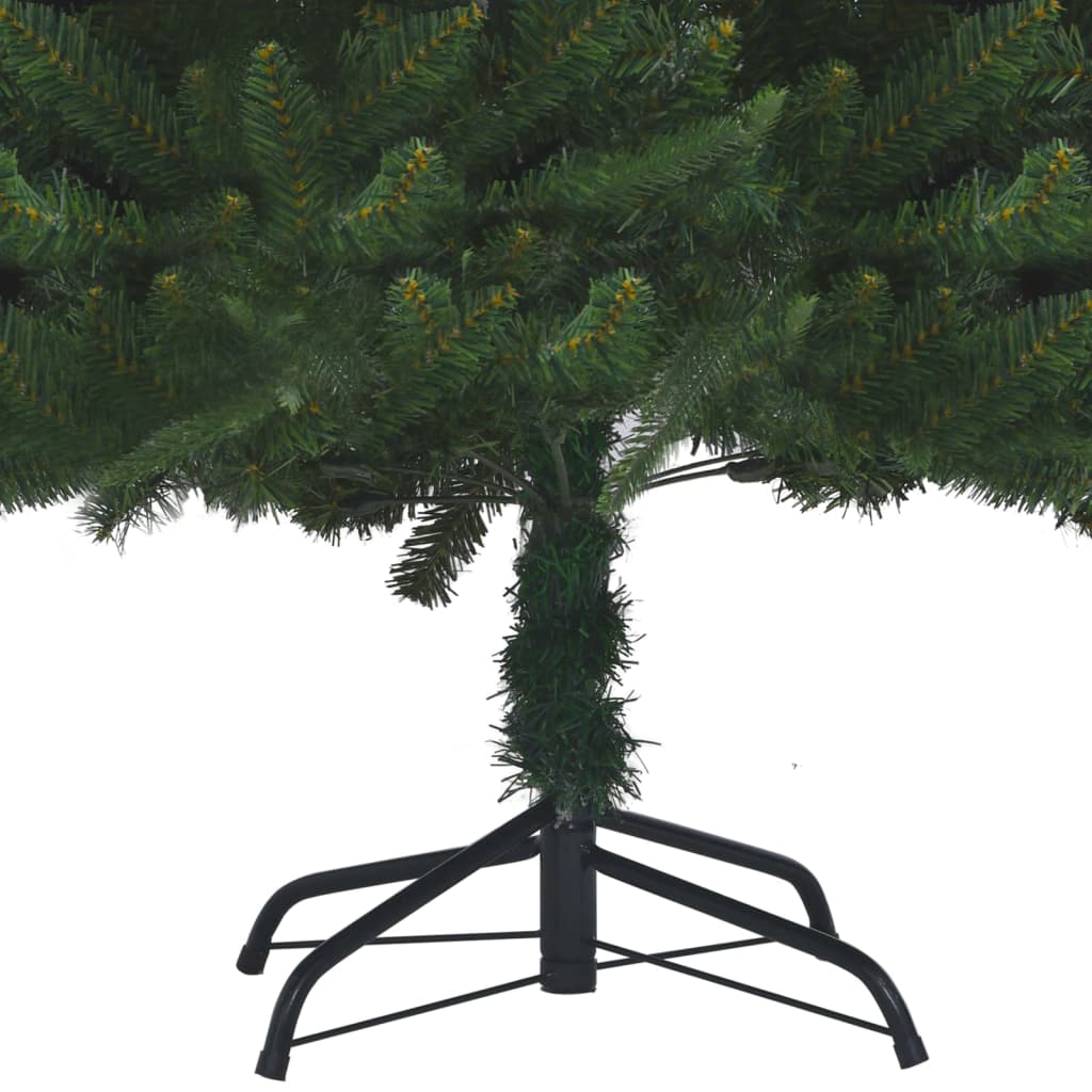 Künstlicher Weihnachtsbaum LEDs & Kugeln Grün 180 cm PVC & PE