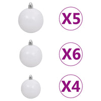 Thumbnail for Künstlicher Weihnachtsbaum LEDs & Kugeln Grün 180 cm PVC & PE