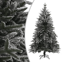 Thumbnail for Künstlicher Weihnachtsbaum Schnee LEDs & Kugeln 150 cm PVC & PE
