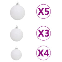 Thumbnail for Künstlicher Weihnachtsbaum Schnee LEDs & Kugeln 150 cm PVC & PE