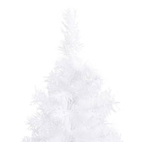 Thumbnail for Künstlicher Eck-Weihnachtsbaum LEDs & Kugeln Weiß 150 cm PVC
