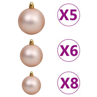 Thumbnail for Künstlicher Eck-Weihnachtsbaum LEDs & Kugeln Weiß 150 cm PVC