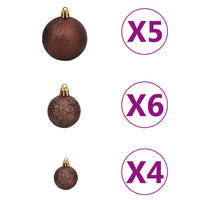 Thumbnail for Weihnachtsbaum Schlank mit LEDs & Kugeln Rosa 240 cm