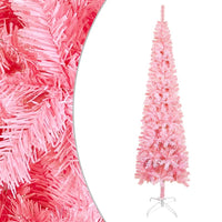Thumbnail for Weihnachtsbaum Schlank mit LEDs & Kugeln Rosa 240 cm